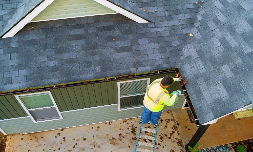 inspecting gutters